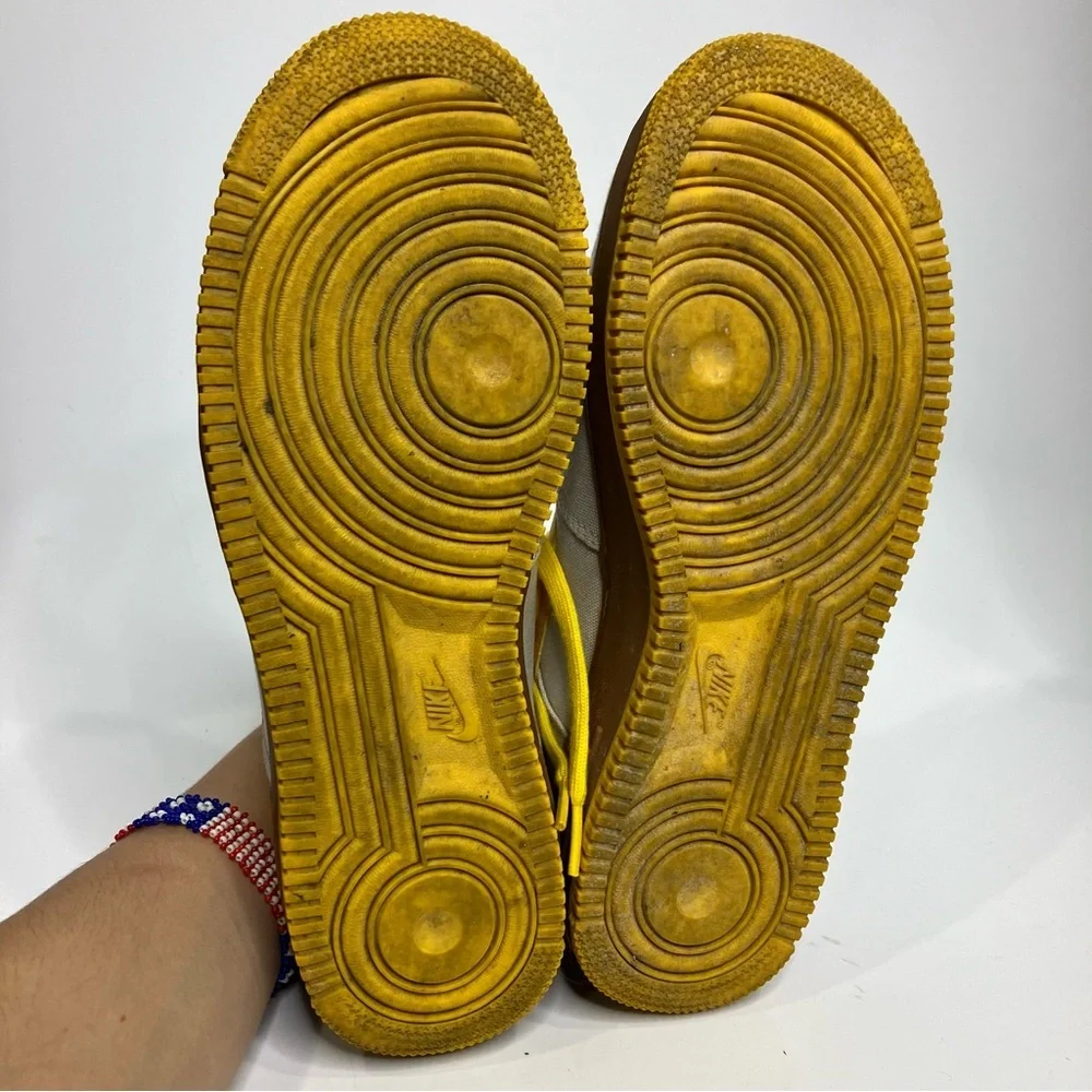 Nike Air Force 1 sneakers low‎ ‘07 TXT light bone touring yellow men’s size 8.5